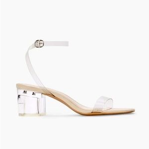 Clear Block Heels - Size 9.5W